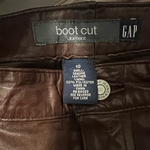 Gap Leather Genuine Leather Pants Size 10 - Picture 5 of 5